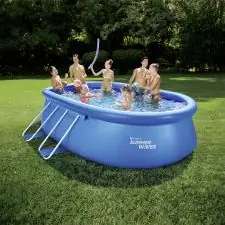 Summer Waves Quick Pool aufblasbar Swimmingpool blau 457 x 305 x 107