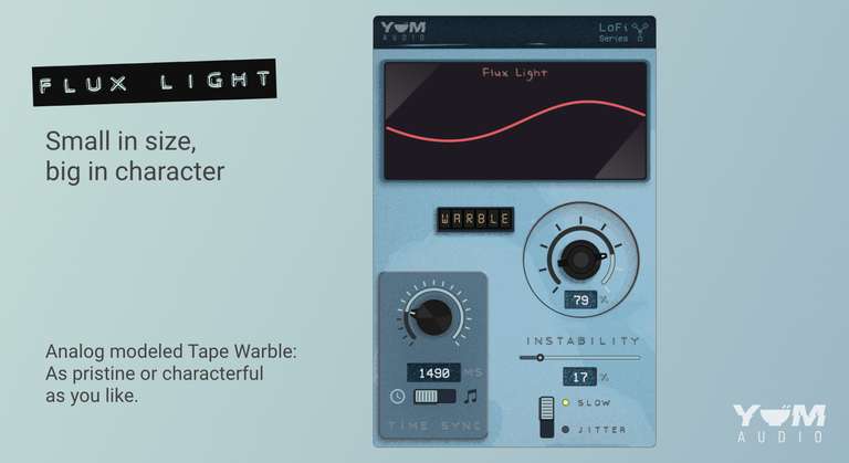 [Yum Audio] Flux Light (Analog modeled Tape Warble) VST Effekt