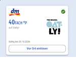 131° - [dm / Payback] 40-fach Punkte auf Oatly Produkte (z.B. Oatly Barista für eff. 1,99€)