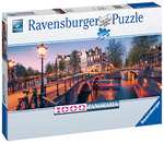 Ravensburger Puzzle - Abend in Amsterdam - 1000 Teile Puzzle für Erwachsene und Kinder ab 14 J. Panorama-Format (Prime/MM Abh) [16752]