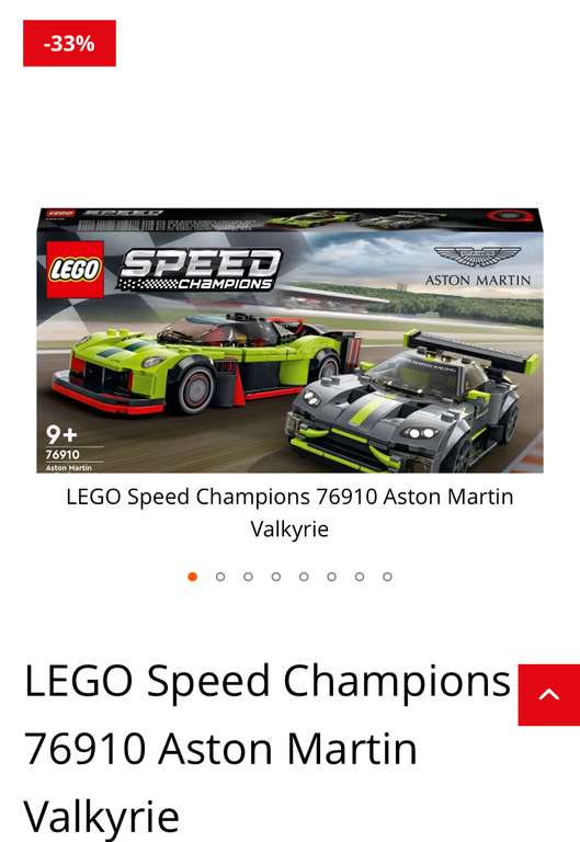 LEGO Speed Champions 76910 Aston Martin Valkyrie für 30,07€ (SPIELEMAX ABHOLUNG)