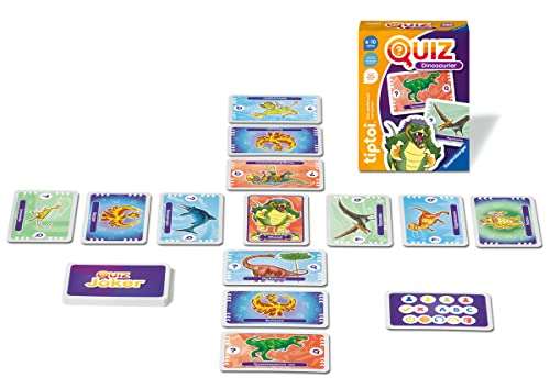 Ravensburger tiptoi 00165 Quiz Dinosaurier, Quizspiel für Kinder ab 6 Jahren, für 1-4 Spieler ('Prime/MM Abh)