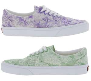 2x VANS ERA Sneaker Canvas-Schuhe für Damen und Herren mit Paisley-Muster Lila/Weiß oder Grün/Weiß | Gr. 40 - 46, je Paar 15 € + VSK