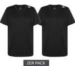 2er Pack adidas D4R TEE Herren Trainings-Shirt mit AEROREADY-Technologie in Schwarz (bis Gr. XXL)