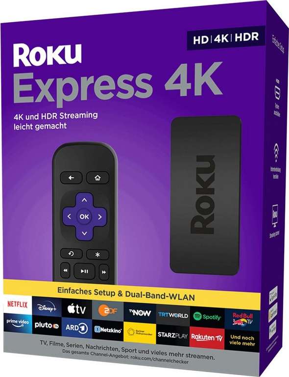 [Otto Up] Roku Express 4K Streaming Stick inkl 3 Monate Waipu.TV