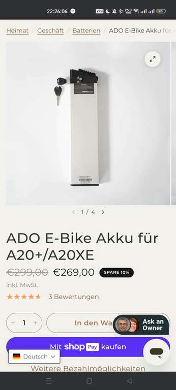 Ado A20/+/20F/XE Akku zum halben Preis!