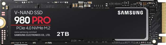 2TB Samsung 980 Pro M.2 SSD (PCIe 4.0 x4, 3D-NAND TLC, R7000/W5100)