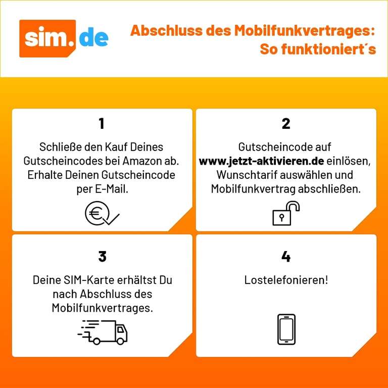 sim.de [1&1/O2] 25 GB 5G LTE + Allnet + SMS-Flat + VoLTE & WLAN Call für 9,99€ / mtl kündbar / nur 7,38€ Anschlussgebühr