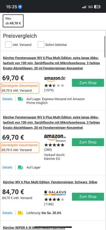 Kärcher Fenstersauger WV 6 Plus Multi Edition [Amazon Oster Deal]