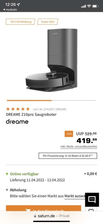 Dreame Z10 Pro - Staubsaugerroboter