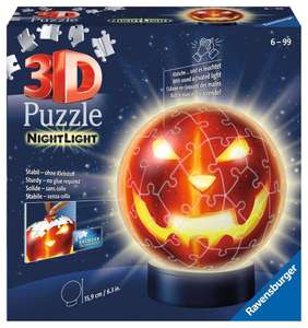 Ravensburger 3D Puzzle Kürbiskopf Nachtlicht 11253 - Puzzle-Ball - 72 Teile