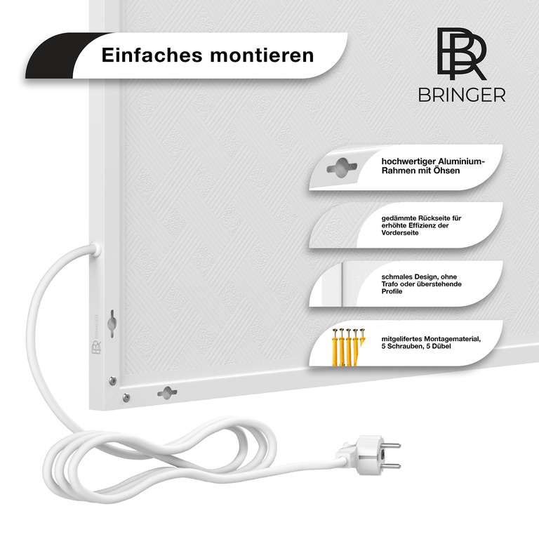 20% Black-Friday Rabatt bei Bringer - z. B. 1200er Infrarotheizung für 224,91€ inkl. Thermostat mit Fernbedienung