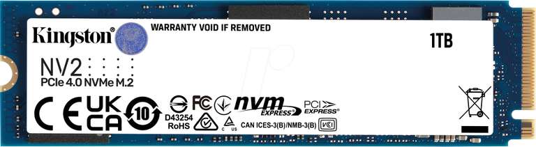 [Jacob] Kingston NV2 NVMe SSD 1 TB M.2 PCIe NEU - 56,87€