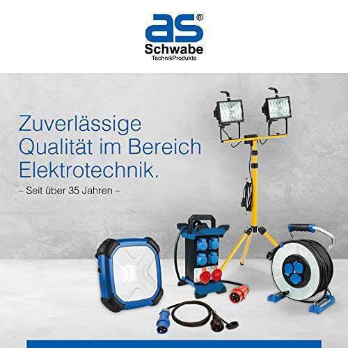 2x as-Schwabe Baustrahler mit Stativ | 400W Halogen + 2x LED Philips LES R7S
