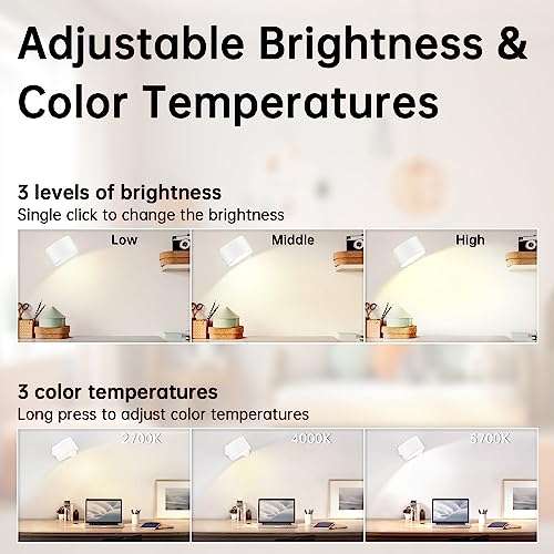 sylvwin LED Wandleuchte Innen,Wandlampe mit 3 Farbmodi & 3 Helligkeitsstufen