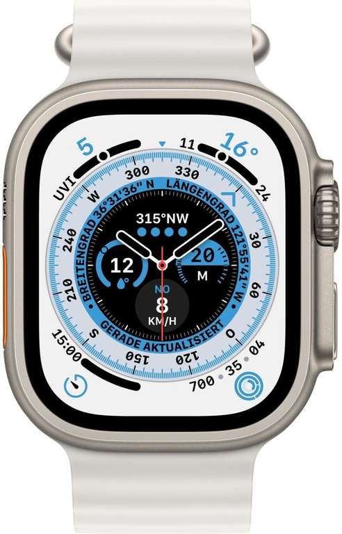 Apple Watch Ultra Titan 49mm Ocean Armband Weiß für 836,99€ inkl. Versandkosten