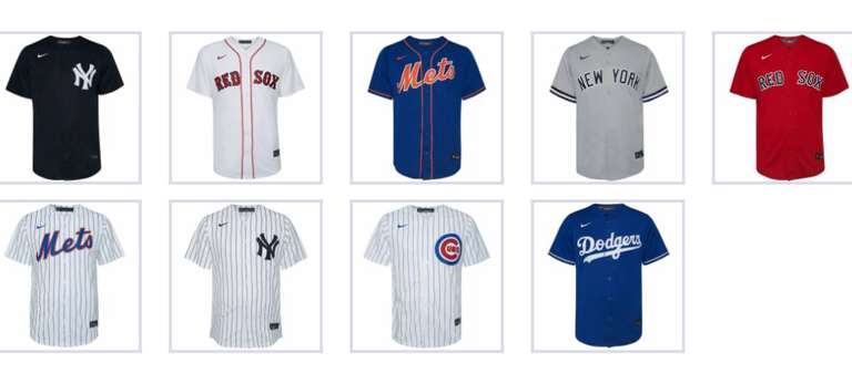 Original MLB Baseball Trikots Nike (alle Größen + verschiedene Vereine, z.B. Yankees, Dodgers, Red Sox, Cubs,…)
