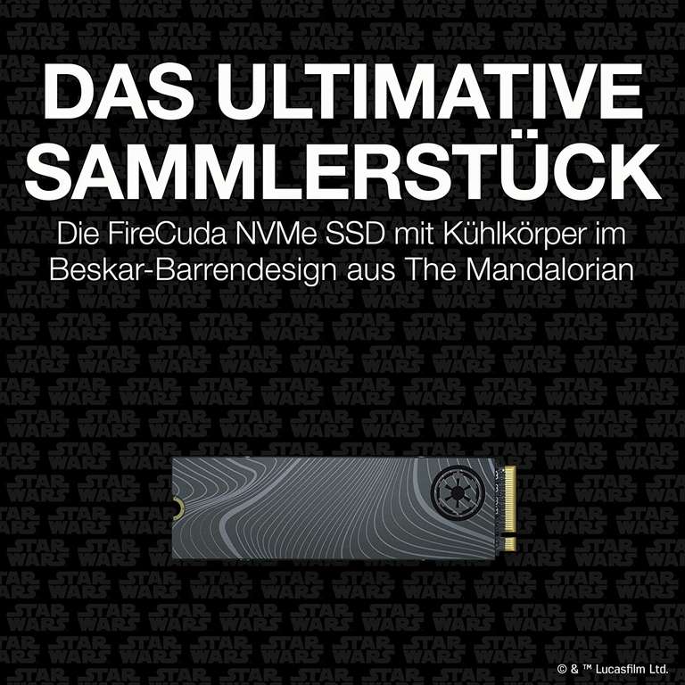 Seagate FireCuda SSD 1TB, Beskar Ingot Special Edition, für PS5/PC, M.2 PCIe Gen4 NVMe, bis zu 7.300 MB/s
