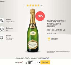 6x Champagner - CHAMPAGNE HEIDSIECK MONOPOLE CUVÉE PRIVILÉGIÉE