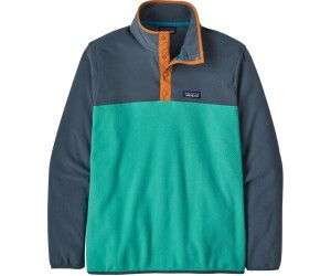 Patagonia Men's Micro D Snap-T Fleece Pullover in fresh teal und sumac red
