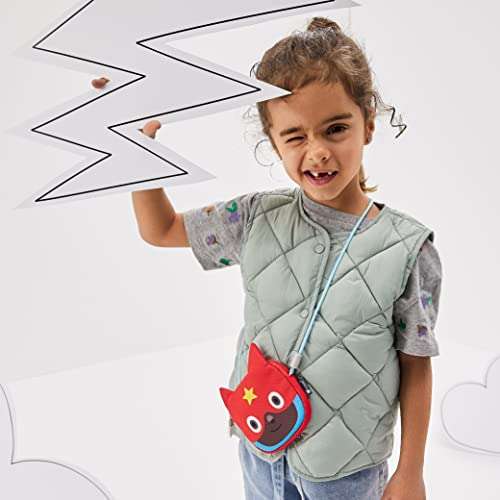 (PRIME) tonies Mini-Tasche Superheld, praktische Tasche für unterwegs, bietet Platz für bis zu 3 Hörfiguren