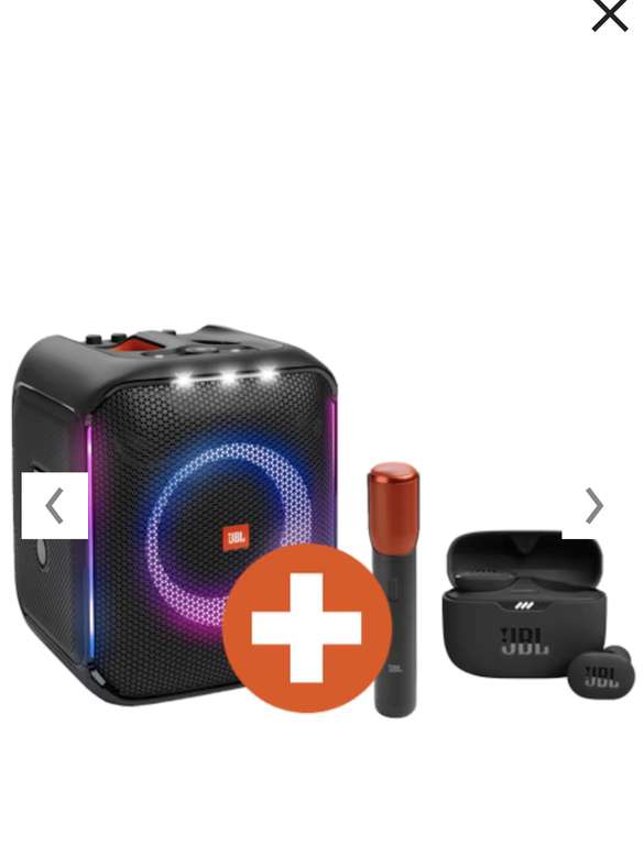 JBL Partybox Encore Bluetooth-Lautsprecher schwarz + JBL TUNE 130NC TWS Kopfhörer nach Newsletter Gutschein und Verkauf Kopfhörer nur 220€