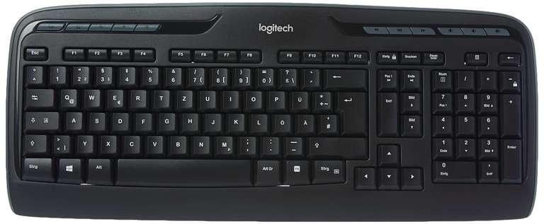 Logitech MK330 Kabelloses Tastatur-Maus-Set, 2.4 GHz Verbindung via USB-Empfänger, 4 programmierbare G-Tasten (Prime)