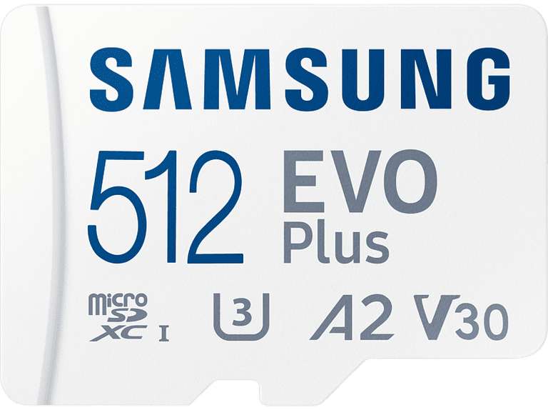 Samsung EVO Plus 2021 R130 A2 microSDXC 512GB Kit für 27,72€ | 256GB für 15,12€ | 128GB für 8,82€