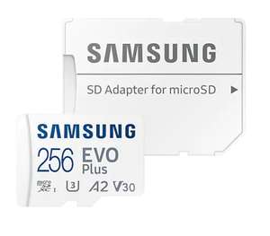 MicroSD Karte Samsung EVO Plus 256GB U3 V30 A2 für 19,90€ im Samsung Shop / NEU -> MediaMarkt bei Abholung für nur 18,08€ !