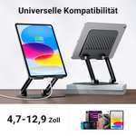 [Prime] Ugreen 90396 Tablet-Ständer (für Geräte bis 13.5", Höhe & Winkel verstellbar, zusammenklappbar, Aluminiumlegierung)