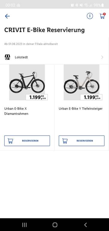 Lidl] Crivit Urban-E-Bikes für reserv. | 1.199 mydealz (Drehmomentsensor, € - Zur o. bestellen Filialabholung 5 Riemenantrieb, Jahre Garantie) online