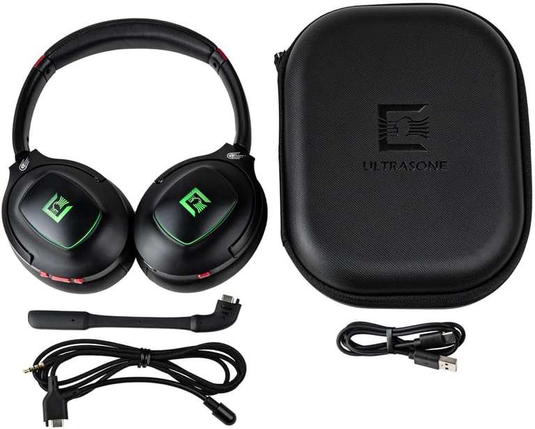 Ultrasone Meteor One Wireless Headset (Over-Ear, geschlossen, Bluetooth 5.0, AAC, ~15h Akku, USB-C, optional 3.5mm Klinke, RGB, IP54)