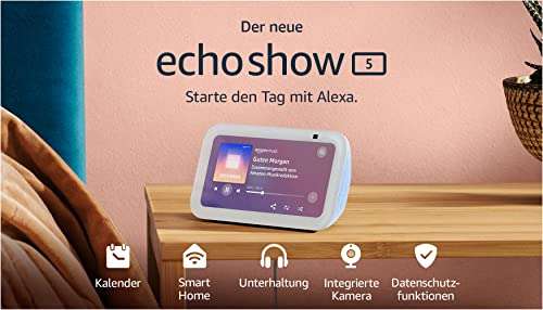 2er Pack Echo Show 5 (3. Gen.) | Kompakter smarter Touchscreen mit Alexa zum Steuern deines Smart Homes und mehr | in 3 Farben