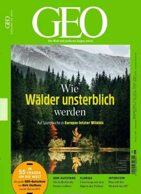 GEO Abo (12 Ausgaben) für 118,60 € mit 85 € BestChoice-Gutschein // kein Werber notwendig