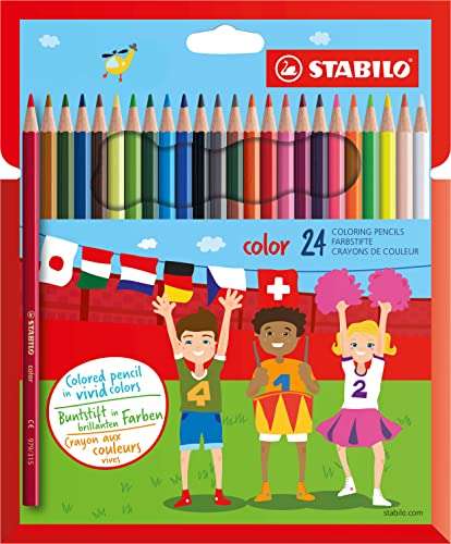 [Prime] Buntstift - STABILO color - 24er Pack - mit 24 verschiedenen Farben inkl. 4 Neonfarben