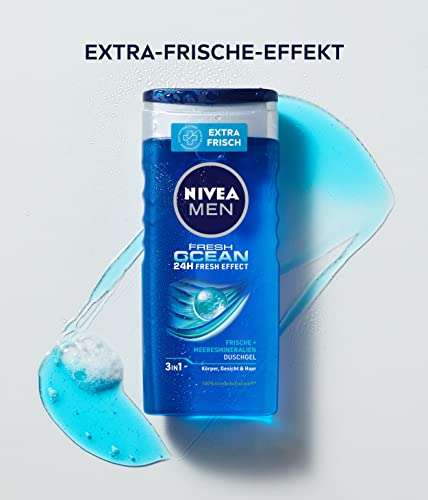 [PRIME/Sparabo] 3in1 NIVEA MEN Fresh Ocean oder Protect & Care Duschgel (250 ml), Männer Duschgel für Körper, Gesicht und Haar