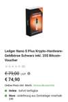 Ledger Nano S Plus - Mattschwarz (inkl. 20 $ Bitcoin-Voucher) | Krypto Hardware Wallet