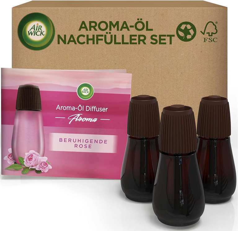 [Spar-Abo] Air Wick Aroma-Öl: Starterset mit Diffuser & 2 Nachfüllern oder 3 x 20ml Nachfüller Öle
