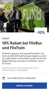 [FlixBus] oder [Flixtrain] 10% Rabatt [Lidl Plus]