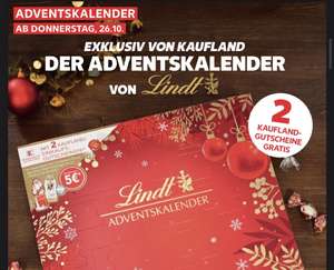 [Kaufland] Lindt-Adventskalender mit mind. 2x 2,50€ Gutscheinen