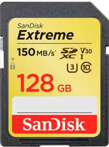 [Amazon Prime / OTTO UP] Sandisk EXTREME SDXC V30 UHS-I U3 128 GB« Speicherkarte (128 GB, Class 10, 150 MB/s Lesegeschwindigkeit)