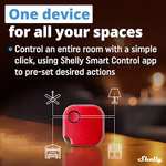 (Prime) Shelly BLU Button1 | Bluetooth-gesteuerter Aktions- / Szenenaktivierungsknopf Rot | Kein Hub nötig | LED-Anzeige | Große Reichweite