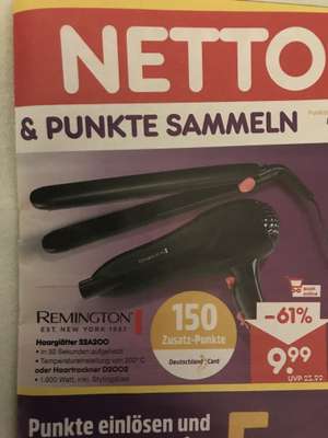 Remington Haartrockner oder Haarglätter für je 9,99€ + 150 DC-Punkte für eff. 8,49€