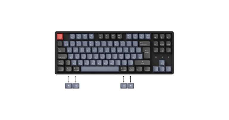 [Alternate] Wochendeal Keychron K8 Pro, Gaming-Tastatur (schwarz/blau, DE-Layout, Gateron G Pro Blue, Hot-Swap, Aluminiumrahmen, RGB)