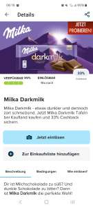 [Marktguru/Kaufland] 33% cashback auf Milka Darkmilk 10 Mal einlösbar