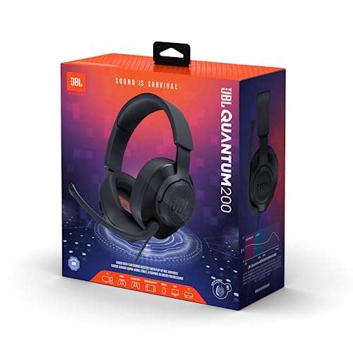 [Prime/Medimax] JBL Quantum 200 Over-Ear Gaming Headset (PC, PS5, PS4, Mac, Xbox X, S and One, Nintendo Switch)