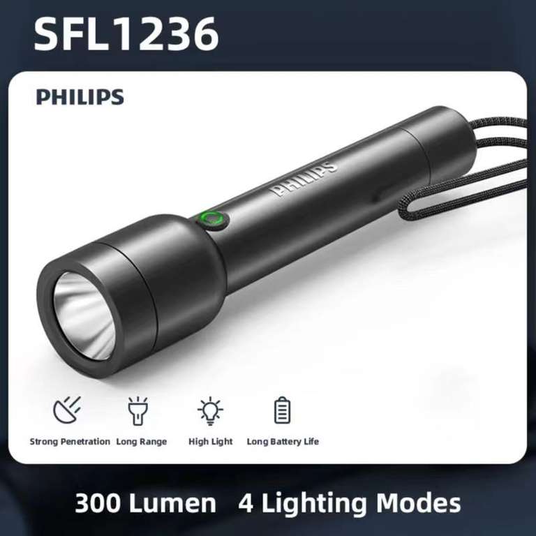 62% OFF PHILIPS SFL1236 Starke Licht Taschenlampe 4 beleuchtung Modus