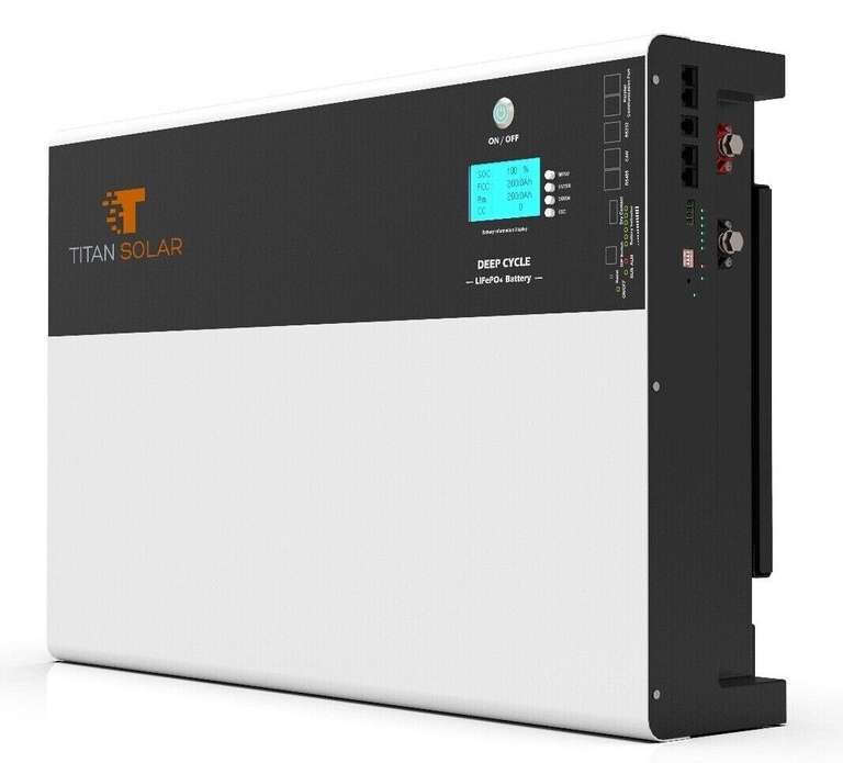 Titan Solar Photovoltaik LV Akku Speicher 10 kWh / LiFePO4 / 51,2 V / 16 Zellen / 10 Jahre Garantie