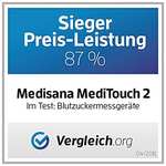 medisana MediTouch 2 Blutzuckermessgerät mg/dL, Starterset mit Teststreifen und Blutlanzetten, Blutzuckermesssystem (Amazon Prime)