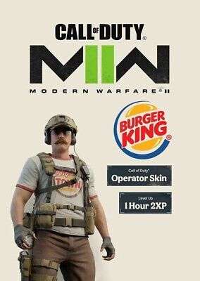 Call of Duty: Modern Warfare II - 1 Stunde 2XP + Burger King Operator Skin CODE